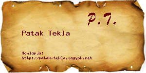 Patak Tekla névjegykártya
